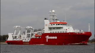 FUGRO VENTURER  Weser höhe Brake Unterweser [upl. by Nnayd]