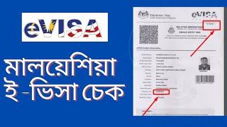 মালয়েশিয়ার ই ভিসা চেক  how to check Malaysia E visa how to check Malaysia e visa [upl. by Ayat708]