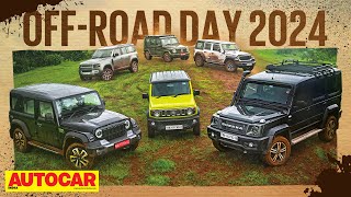 OffRoad Day 2024 ft Thar Roxx Gurkha 5 Door Jimny GClass Defender amp Wrangler  Autocar India [upl. by Yesnel]