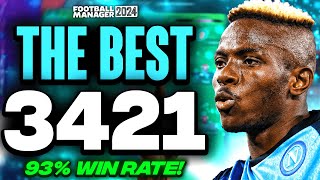 The BEST 3421 FM24 Tactic 93 Win Rate  Football Manager 2024 [upl. by Fitzpatrick]