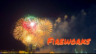 Breathtaking Fireworks at Bluewaters Island Dubai 4k Ahmadzoya [upl. by Neelhsa364]