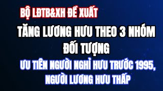 TIN NÓNG Bộ LĐTBampXH đề xuất tăng lương hưu theo 3 nhóm đối tượng Chú ý tới người lương hưu thấp [upl. by Enatan357]