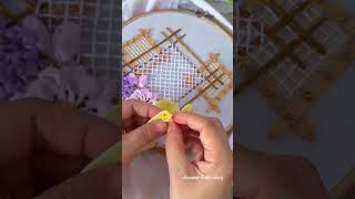 ribbonembroiderytutorial diy ribbonembroidery handmade ribbon [upl. by Odlaniger262]