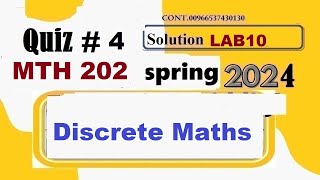 mth 202 quiz 4 solution spring 2024mth202 quiz 4 solution spring 2024 [upl. by Delcine]