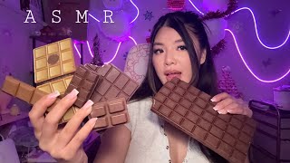 ASMR  Fake Chocolate Eating 🍫Tingly Mouth Sounds [upl. by Almeeta]