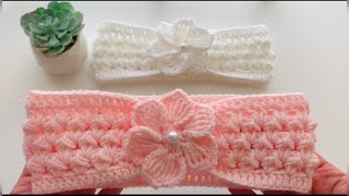 Diadema fácil tejida a crochet PATRÓN DE CROCHET [upl. by Airod]