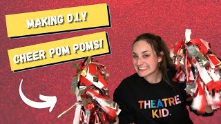 DIY Cheerleading Pom Poms  Making Wildcat pom pom props for High School Musical [upl. by Lebasy]