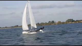 Nacra 17 Sailing  Downwind Sailing Safely In Very Windy Conditions [upl. by Eirlav]