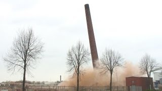 SchornsteinSprengung Zuckerfabrik Groß Munzel [upl. by Carolynne]