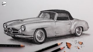 How to Draw a Realistic Car Narrated for Beginners [upl. by Ringler215]