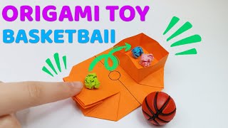 Moving paper toy  Origami in a small basketball court [upl. by Sylvan181]