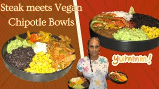 STEAK Meets VEGAN in This EPIC Chipotle Bowl Recipe [upl. by Annairdna]