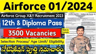 Air Force Recruitment 2023  Air Force Agniveer 012024 Notification  12th Pass  Jobs Adda 🔥 [upl. by Eenal]