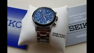 Seiko MecaQuartz Chronograph SSB011 VK63 Unboxed [upl. by Leopold]