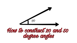 How to Construct 20 and 50 degree of angle [upl. by Refitsirhc]