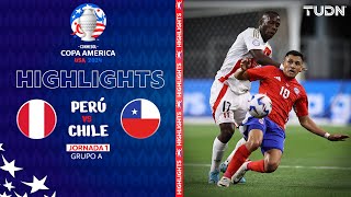 HIGHLIGHTS  Perú vs Chile  Copa América 2024  J1  TUDN [upl. by Annaillil]