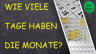 Zeit Wieviele Tage haben die Monate Sachunterricht Klasse2 Grundschule [upl. by Edaj82]