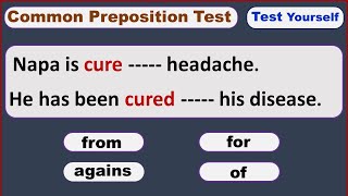 Use of Common Prepositions in English ।। Preposition Quiz ।। Preposition Test [upl. by Wistrup]