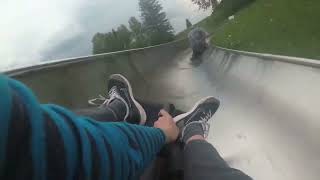 Alpine Coaster Rodelbahn Tegelberg CRASH [upl. by Lemyt]