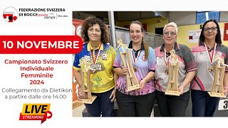 Campionato Svizzero Individuale Femminile 2024  Dietikon  Bocce [upl. by Clemens]