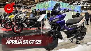 APRILIA SR GT 125 I EICMA 2021 [upl. by Malliw]