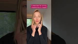 5 Exercises for strong cheekbones 💕 facemassage faceworkout faceexercise facesculpting 🫶 [upl. by Ettenwad195]