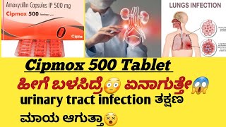 Cipmox 500 Tablet information in kannadaUsesside effectssafety Advice urinaryinfectioninfection [upl. by Nylesor]