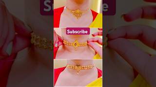 Gold choker necklace design  gold choker necklace jewellery shorts [upl. by Renata193]