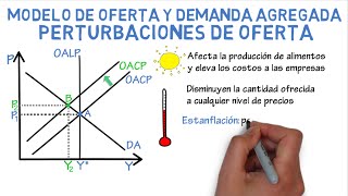 Modelo de oferta y demanda agregada perturbaciones de oferta  Cap 36  Macroeconomía [upl. by Ijuy]