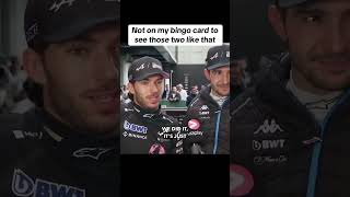 Pierre Gasly and Esteban Ocon postrace interview together f1 gasly ocon alpine postrace [upl. by Rosamond605]