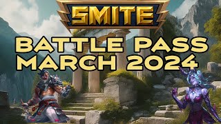 Smite Cross Gen Pass Oni Slayer Battle Pass 113 March 2024 [upl. by Yatnahs119]