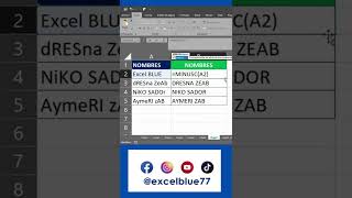 COMO PONER LOS NOMBRES EN MAYÚSCULAS MINÚSCULAS Y NOMBRE PROPIO EN EXCEL [upl. by Norit423]