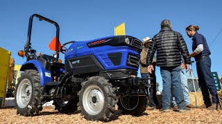 Electric tractors on display at World Ag Expo [upl. by Farrica678]