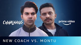 New Coach Vs Montu  Chhalaang Movie Scene  Rajkummar Rao Mohd Zeeshan Ayyub  Amazon Prime Video [upl. by Aekim]