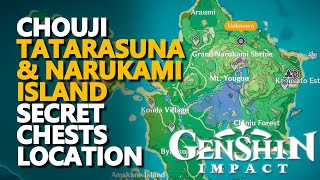 Chouji Location Tatarasuna amp Narukami Island Genshin Impact Secret Chest [upl. by Ecinaj883]