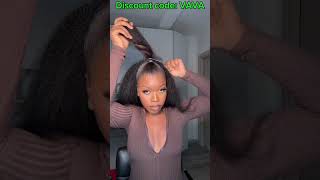 Natural Updo Hairstyle Invisible GLUELESS Half Wig Install [upl. by Aurie458]