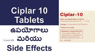 Ciplar 10 Tablet Uses and Side Effects in Telugu [upl. by Eocsor531]