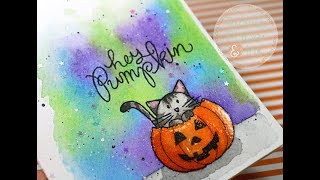 SSS Hey Pumpkin  Mission Gold Watercolors  AmyR Halloween 2017 Video 1 [upl. by Brandtr]