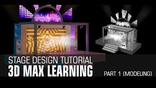 Easy to Design Concert Stage with basic tools in 3dmax Part 1 Modeling [upl. by Allehcim9]