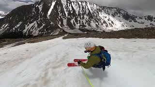 Quandary Peak  Ski down from South Gully aka Cristo Couloir [upl. by Marie107]