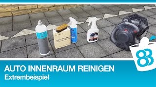 Auto Innenraum reinigen Extrembeispiel Innenreinigung Lederreinigung Lederpflege Fußmatten reinigen [upl. by Airlie]