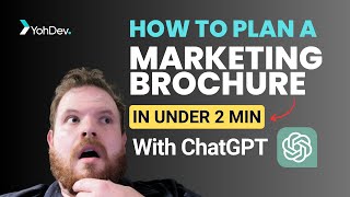 Plan a Marketing Brochure IN 2 MINUTES with ChatGPT Save time with AI [upl. by Ymorej]