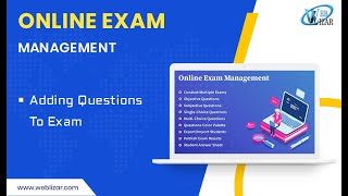 Online Exam Management Adding Questions To Exam [upl. by Oina373]