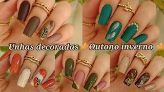 UNHAS DECORADAS PARA O OUTONO E INVERNO SUGESTÃ•ES SUPER FÃCIES DE FAZER [upl. by Myk397]