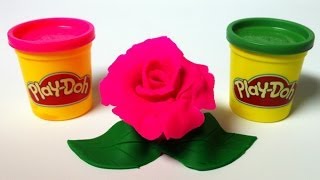 DibusYmas Play Doh flower rose pink PlayDough [upl. by Asselem]