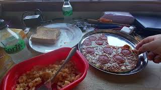 Grilled Cheese 2x Pepperoni Pizza amp Mac amp Cheese Mukbang [upl. by Alpers]