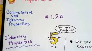 Algebra I 12b Identity property of Addition and Multiplication [upl. by Ielak]