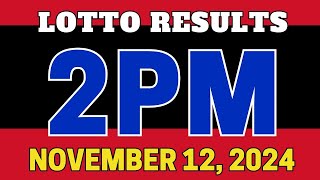 2PM PCSO LOTTO RESULTS NOVEMBER 12 [upl. by Skeie]