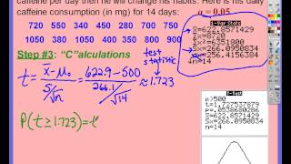 Chapter 9 Lesson 10 One sided t Test for µ [upl. by Pudens]