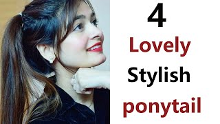 4 Very easy lovely ponytail  easy pony  hairstyle for girls  pony [upl. by Armyn252]